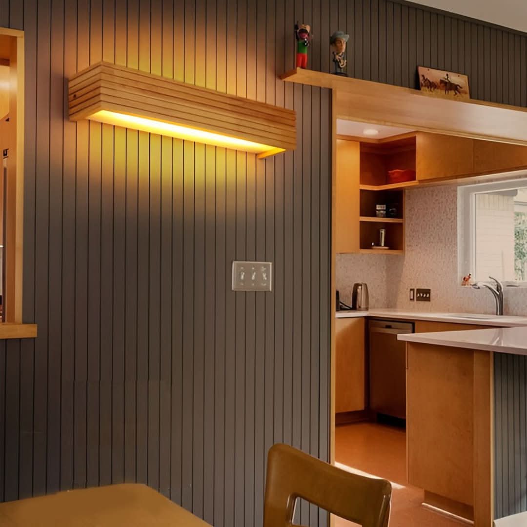 GLOWWOOD - Iluminación de espejo de lámpara de pared nórdica de LED rectangular de LED-Wall light-VyFlair