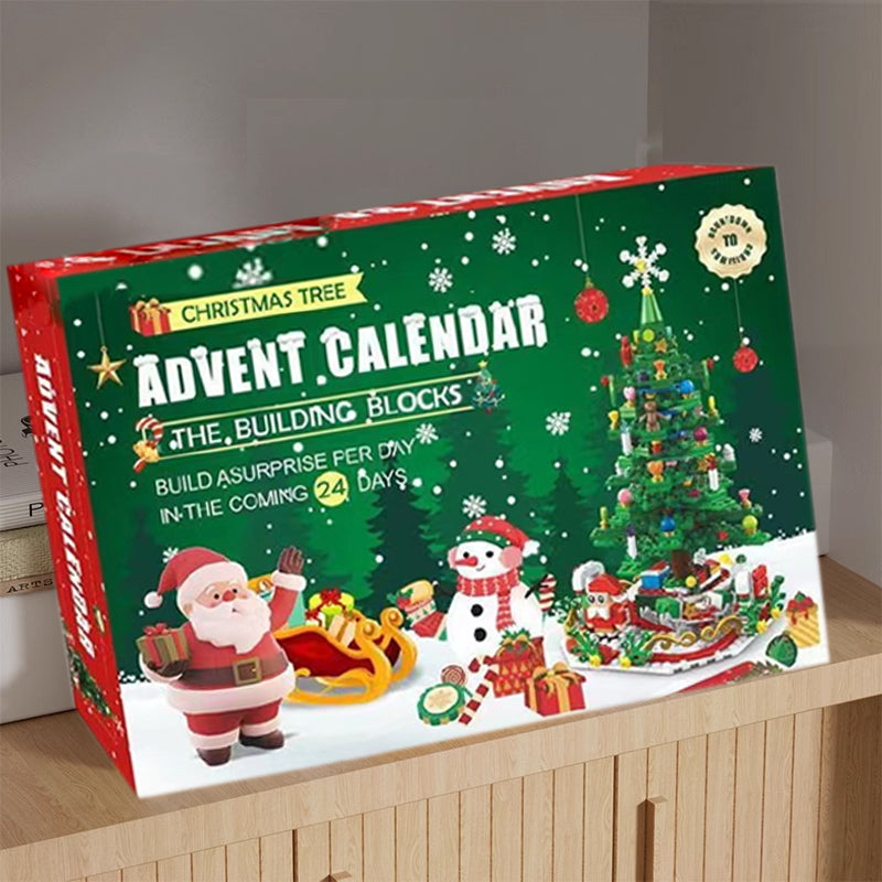 Calendario de Adviento 2025 – Kit de Construcción de Árbol de Navidad con 24 Días de Sorpresas y Decoración DIY