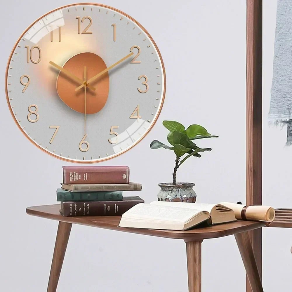 ClarityTime Reloj de Pared Digital Minimalista Silencioso - VyFlair