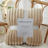 Manta Franela de Pana a Rayas Anchas CozyStripe