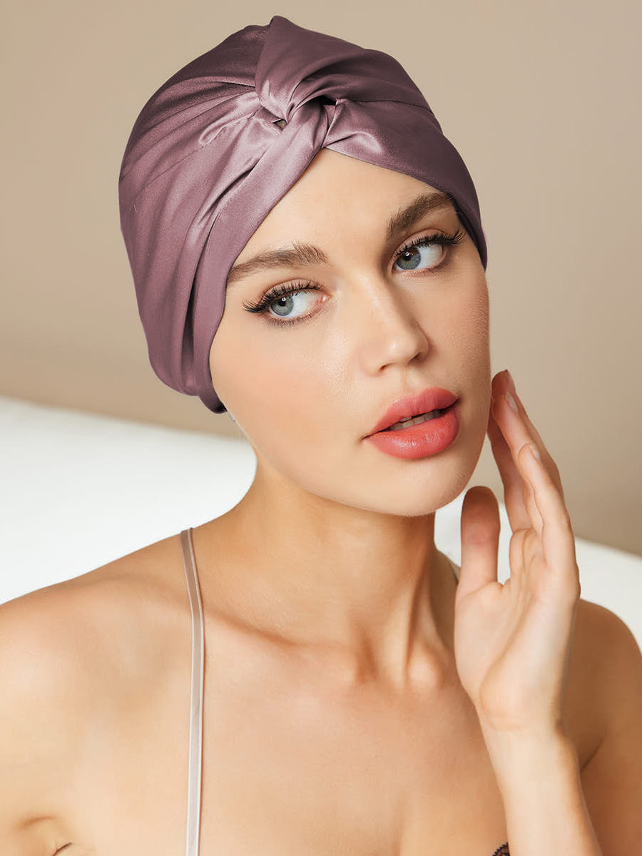 SilkRelax - Gorro de Seda Pura Casual para Sueño Nocturno
