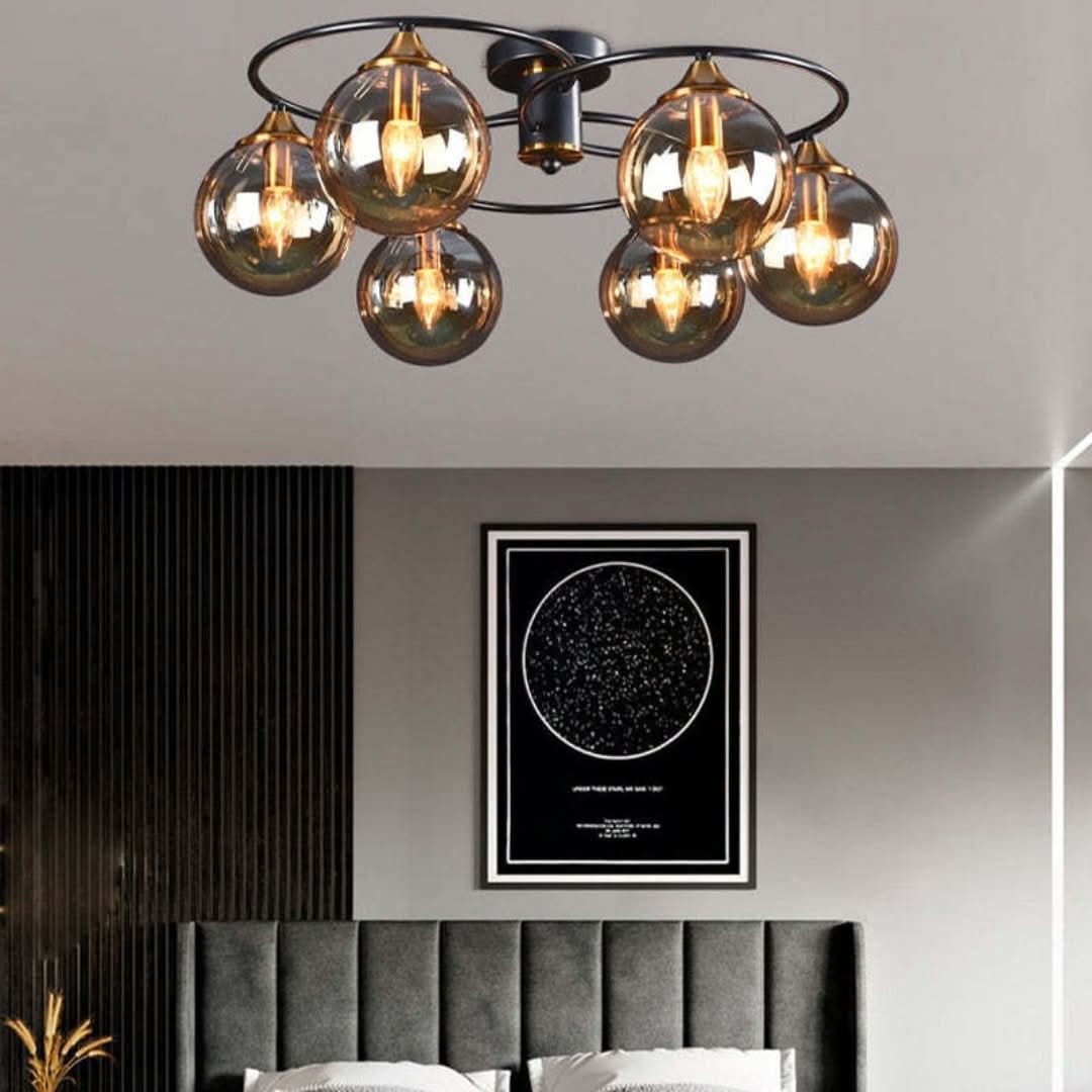 Lámpara de techo LED redonda de Valentina Vintage-ceiling lamps-VyFlair