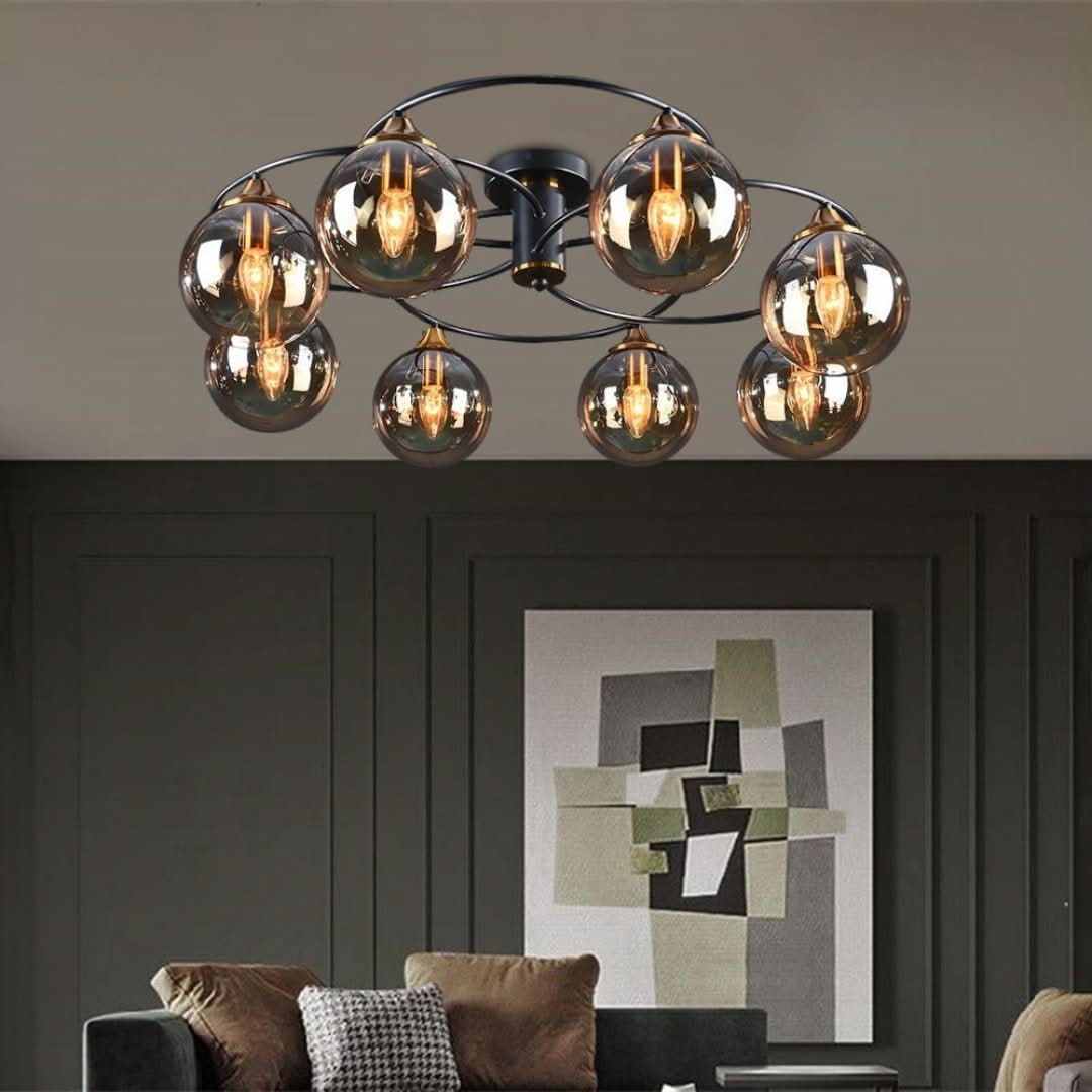 Lámpara de techo LED redonda de Valentina Vintage-ceiling lamps-VyFlair