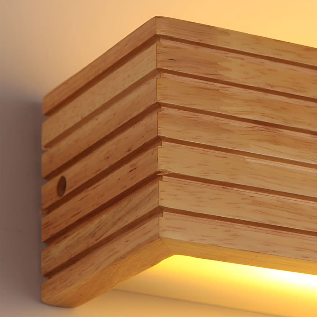 GLOWWOOD - Iluminación de espejo de lámpara de pared nórdica de LED rectangular de LED-Wall light-VyFlair