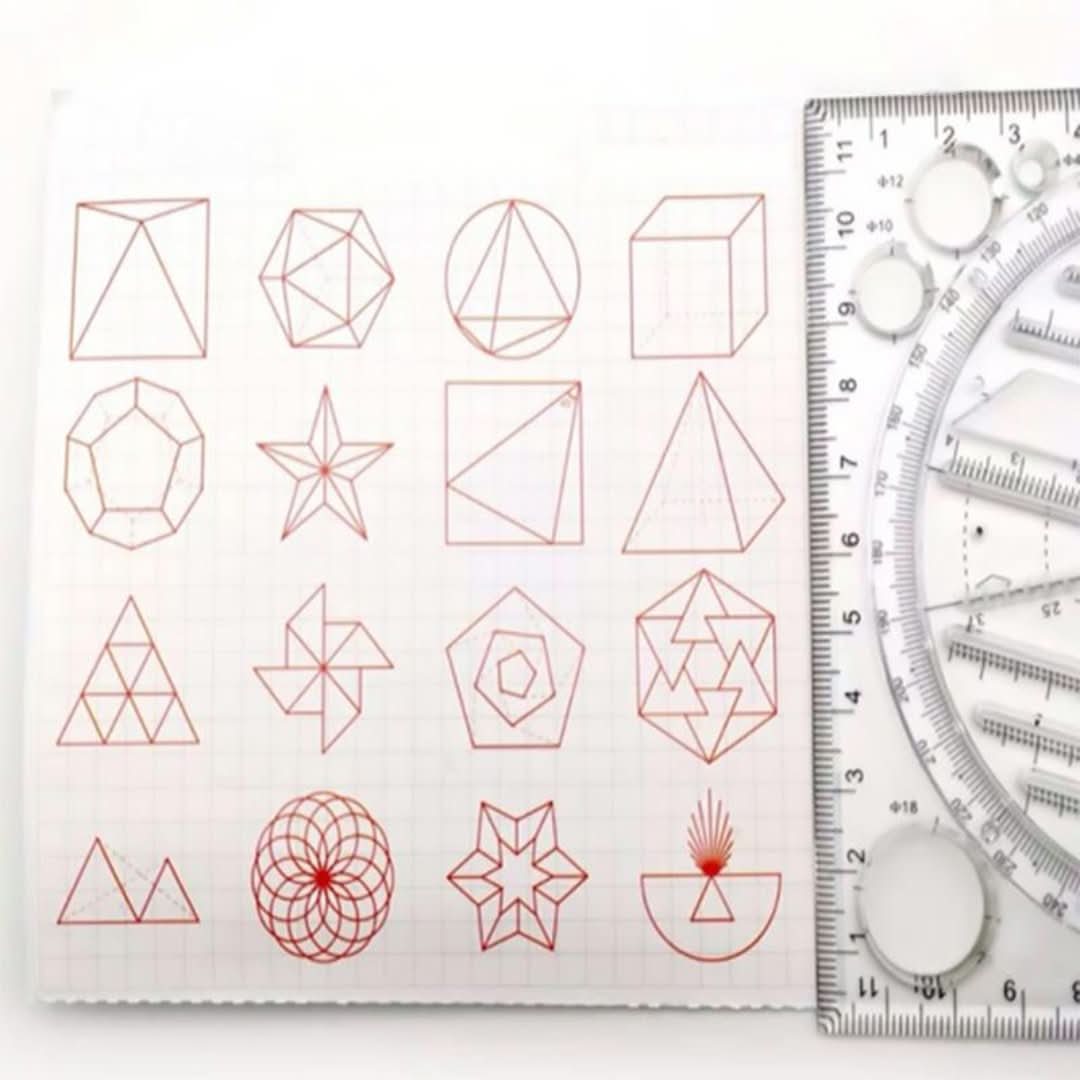Regla de dibujo multifuncional-Drawing Ruler-VyFlair