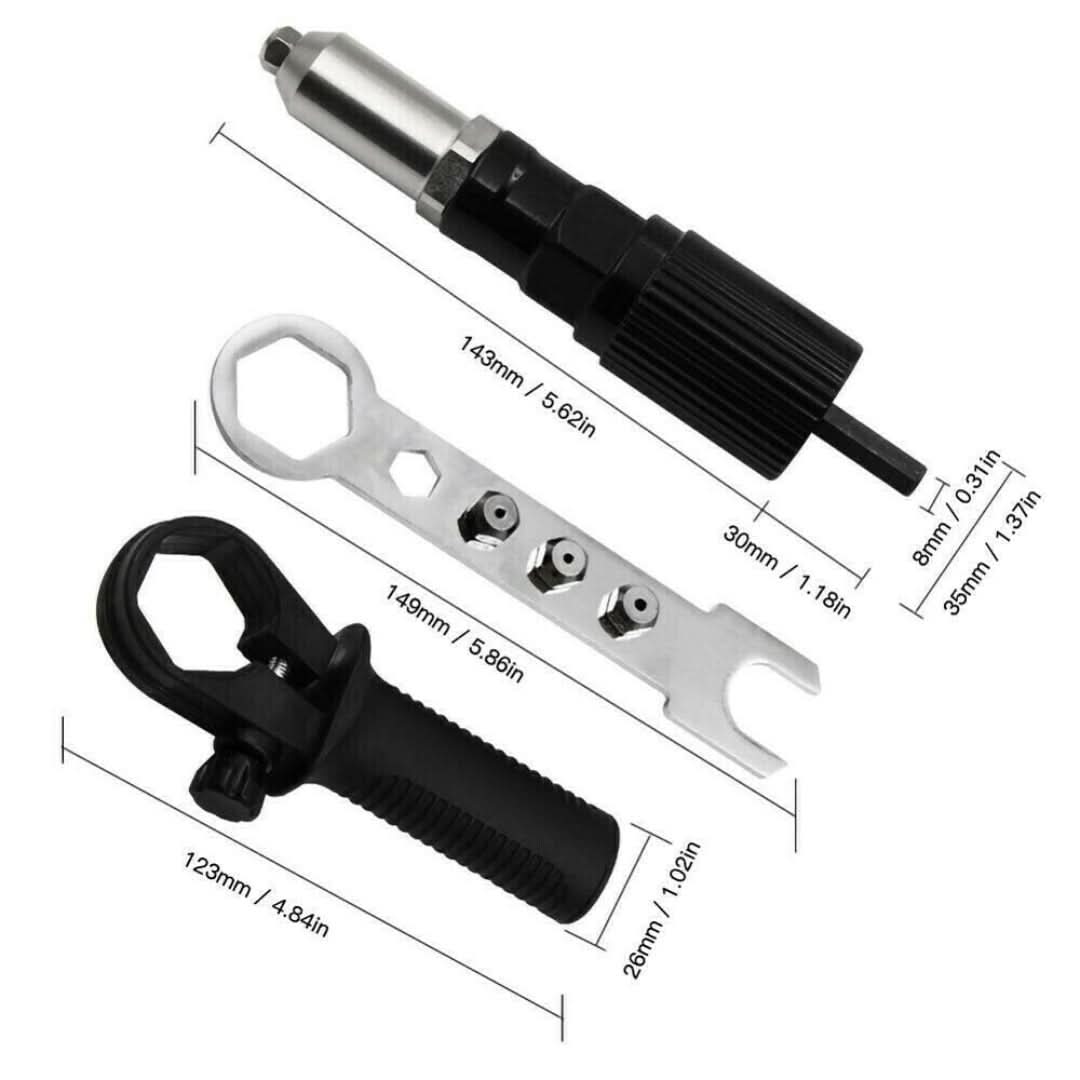 Adaptador de pistola de remaches | Para todos los pernos de boquilla-Rivet Gun-VyFlair