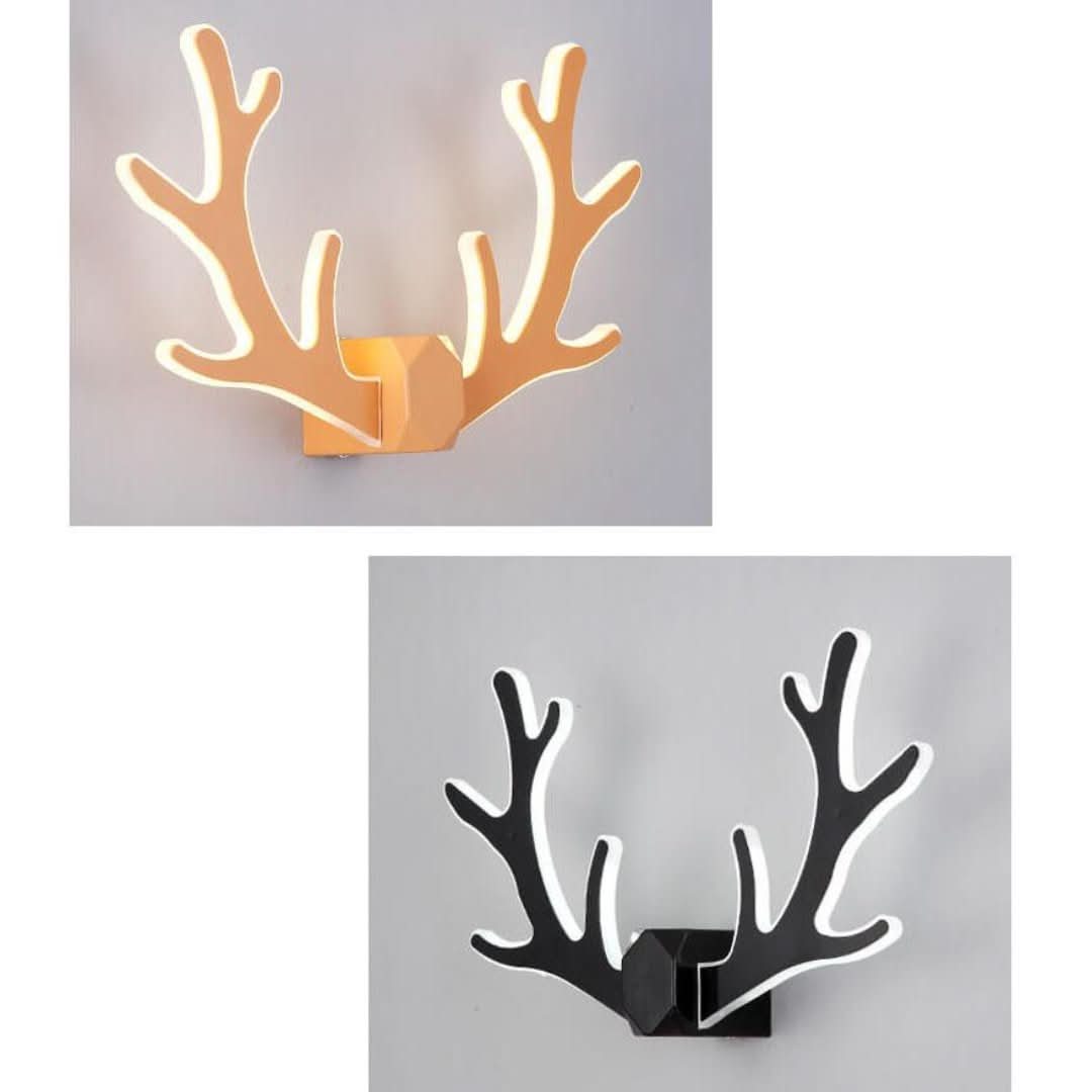 AntlerGlow: luz de pared simple en forma de asta con 1 brazo LED-Wall light-VyFlair