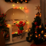 Exhibición Navideña Santa Escalador LED – Decoración Exterior con Luces Multicolor USB