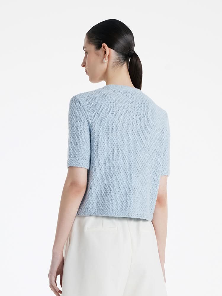Cárdigan de punto - Trabajo abierto-Cardigan-VyFlair