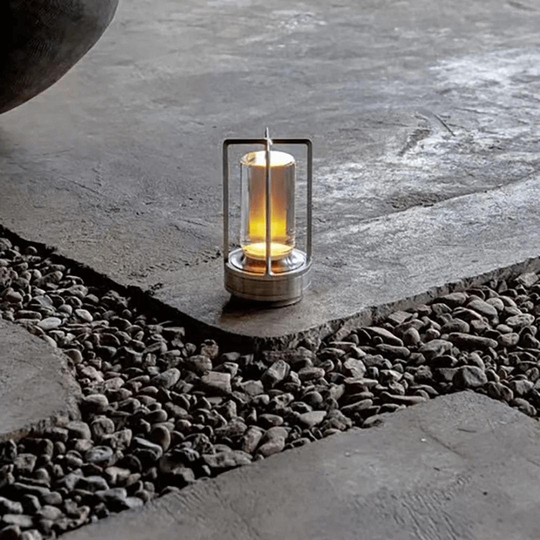 Lámpara de mesa de linterna de cristal: ¡hazlo acogedor de una manera única!-Table lamp-VyFlair