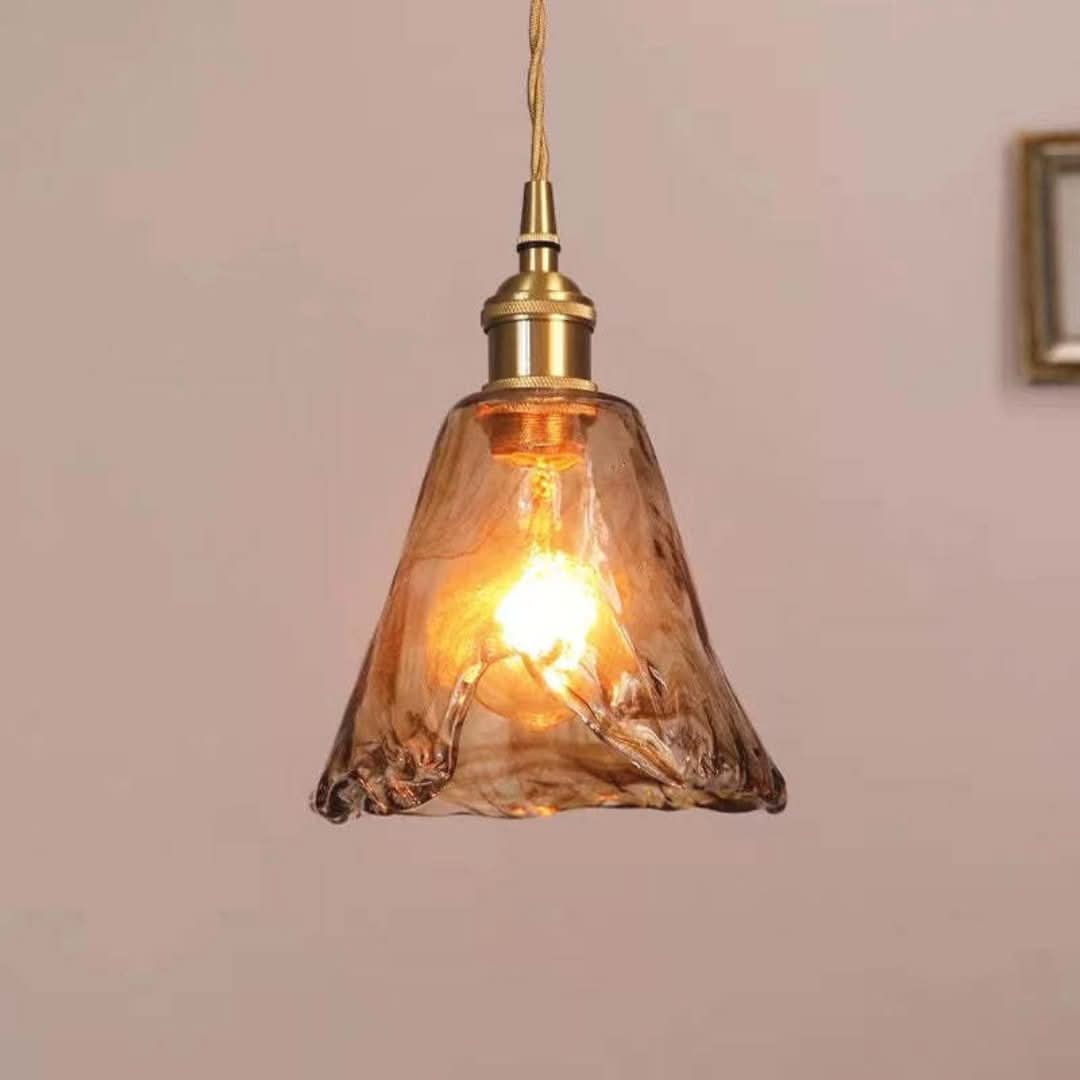Levy lámparas colgantes de LED retro sala de estar dormitorio de vidrio de metal-Ceiling lamps-VyFlair