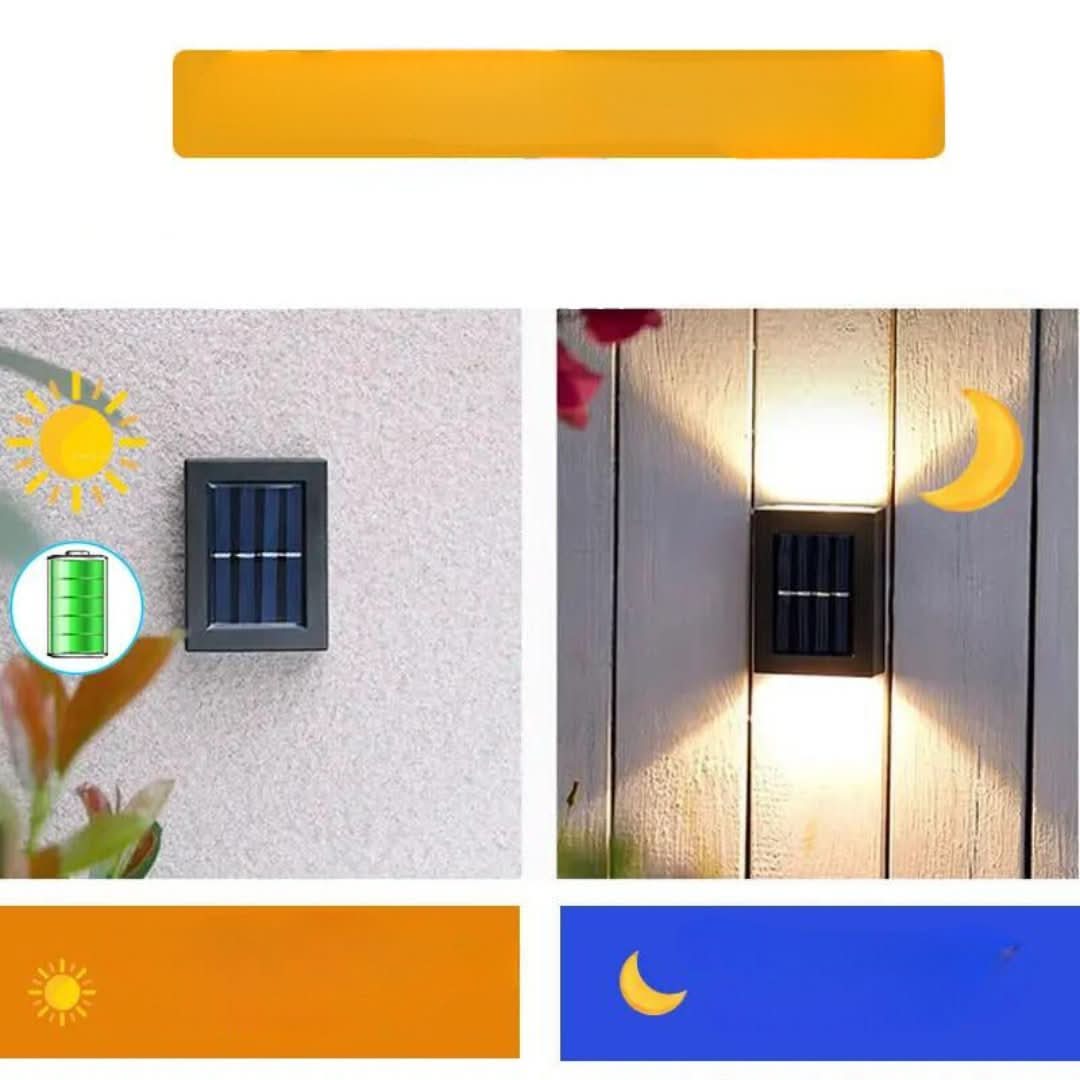 Luz de pared de terraza al aire libre con energía solar-Wall light-VyFlair