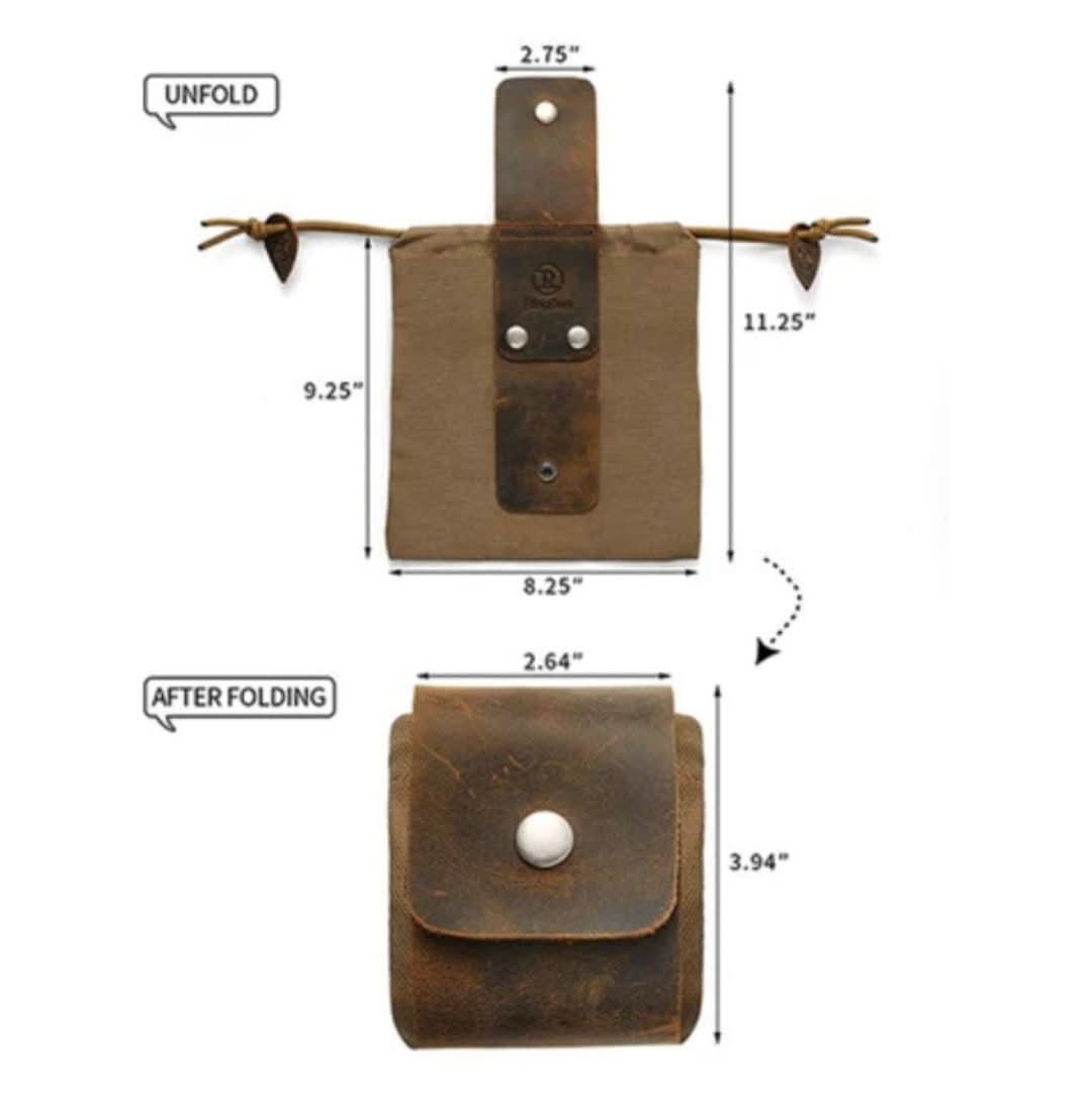 Bolsa de bushcraft de cuero y lienzo-Bushcraft Bag-VyFlair