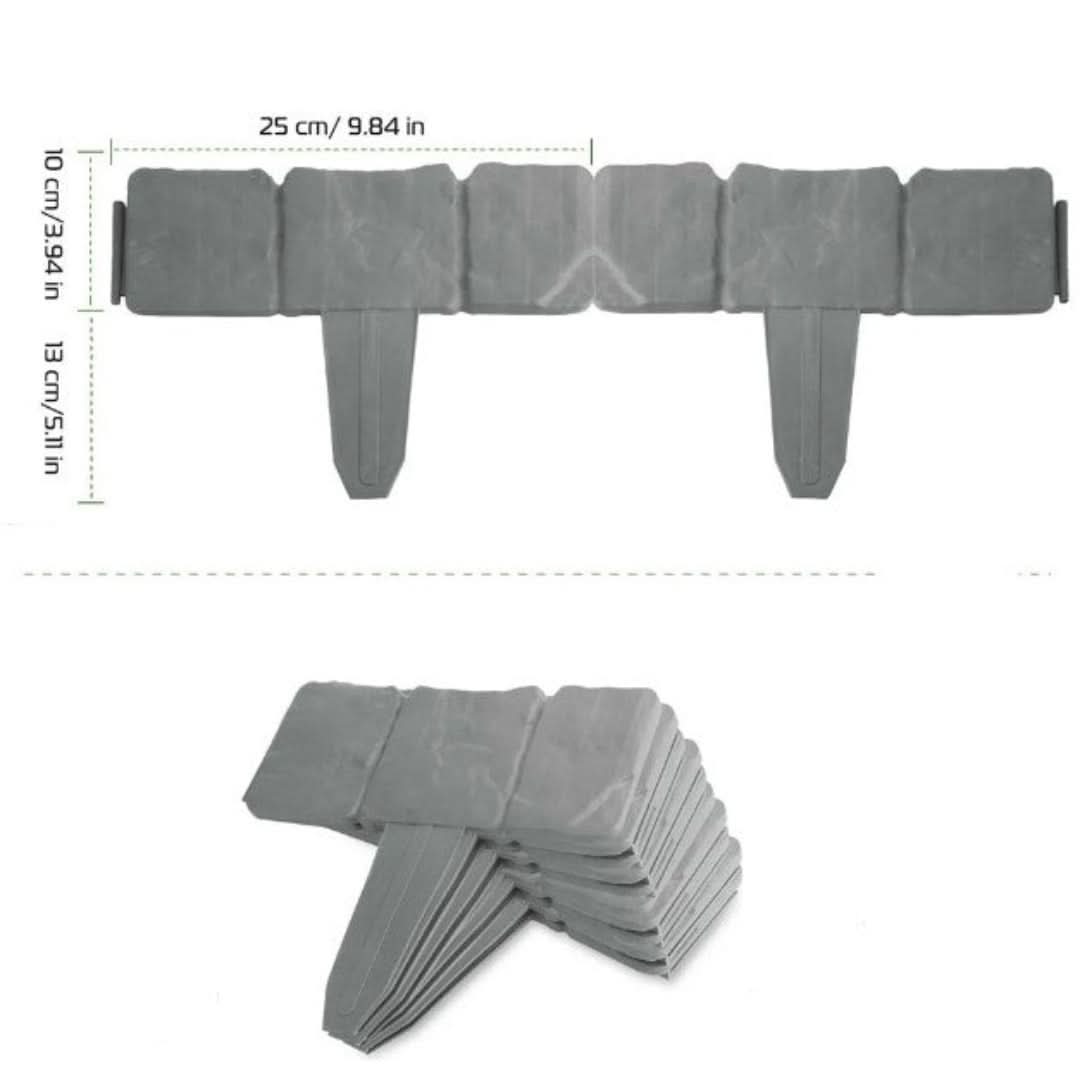 Bordeo de jardín de piedra (10 piezas) | Minihek-Stone Garden Edging-VyFlair