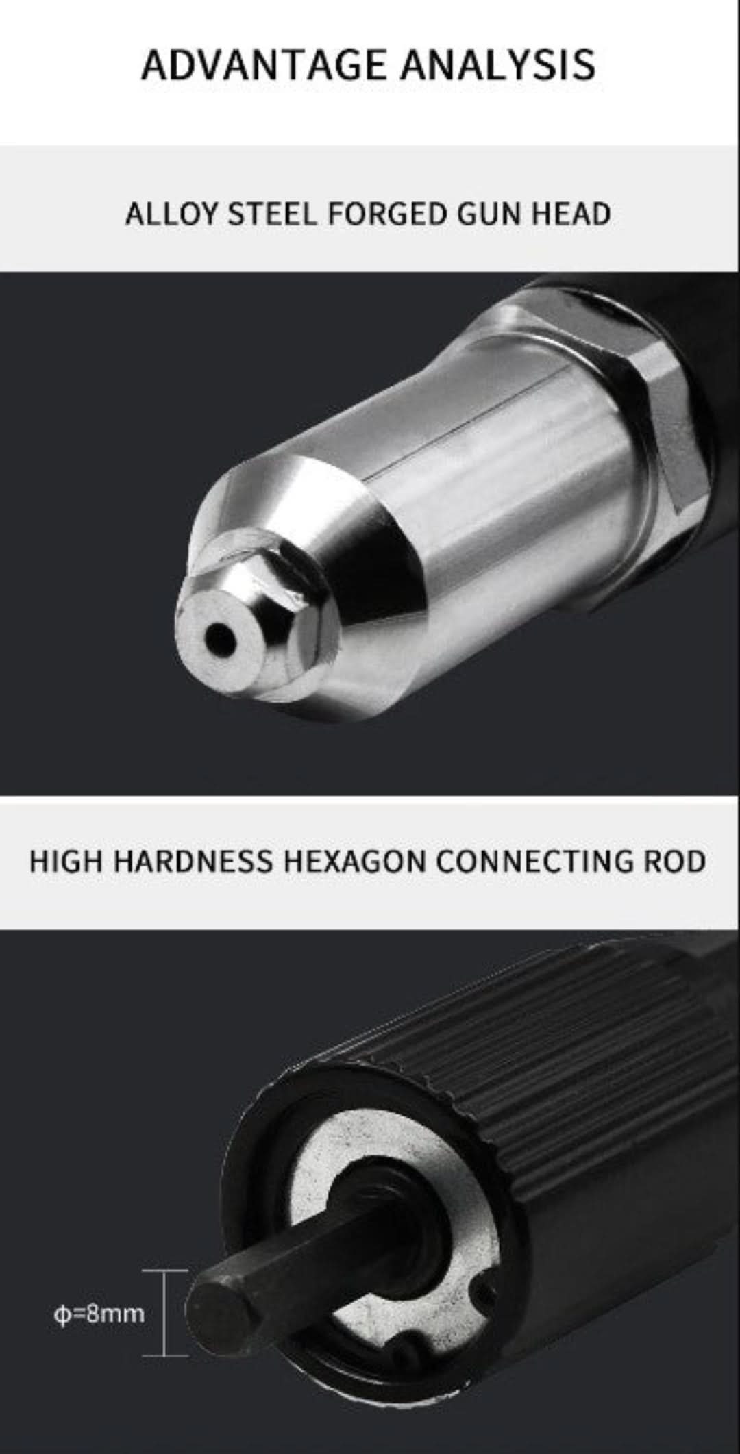 Adaptador de pistola de remaches | Para todos los pernos de boquilla-Rivet Gun-VyFlair