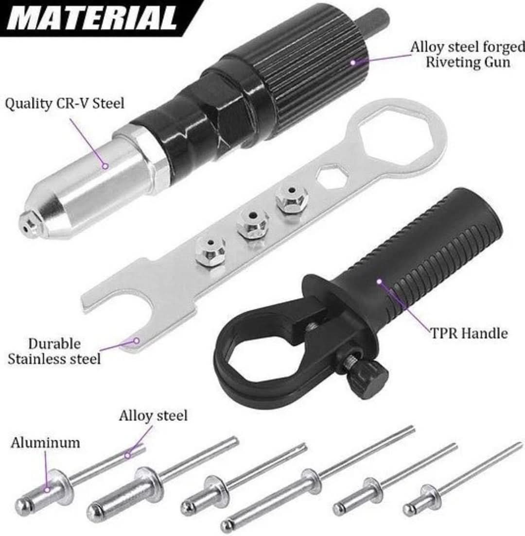 Adaptador de pistola de remaches | Para todos los pernos de boquilla-Rivet Gun-VyFlair