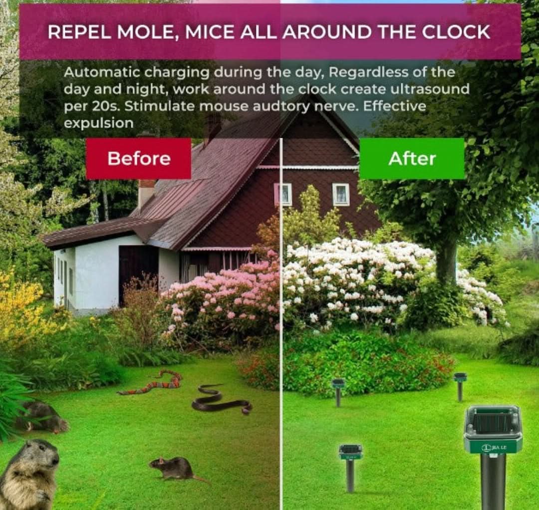 Repeller de energía solar: serpientes moles de ratón-Pest Repeller-VyFlair