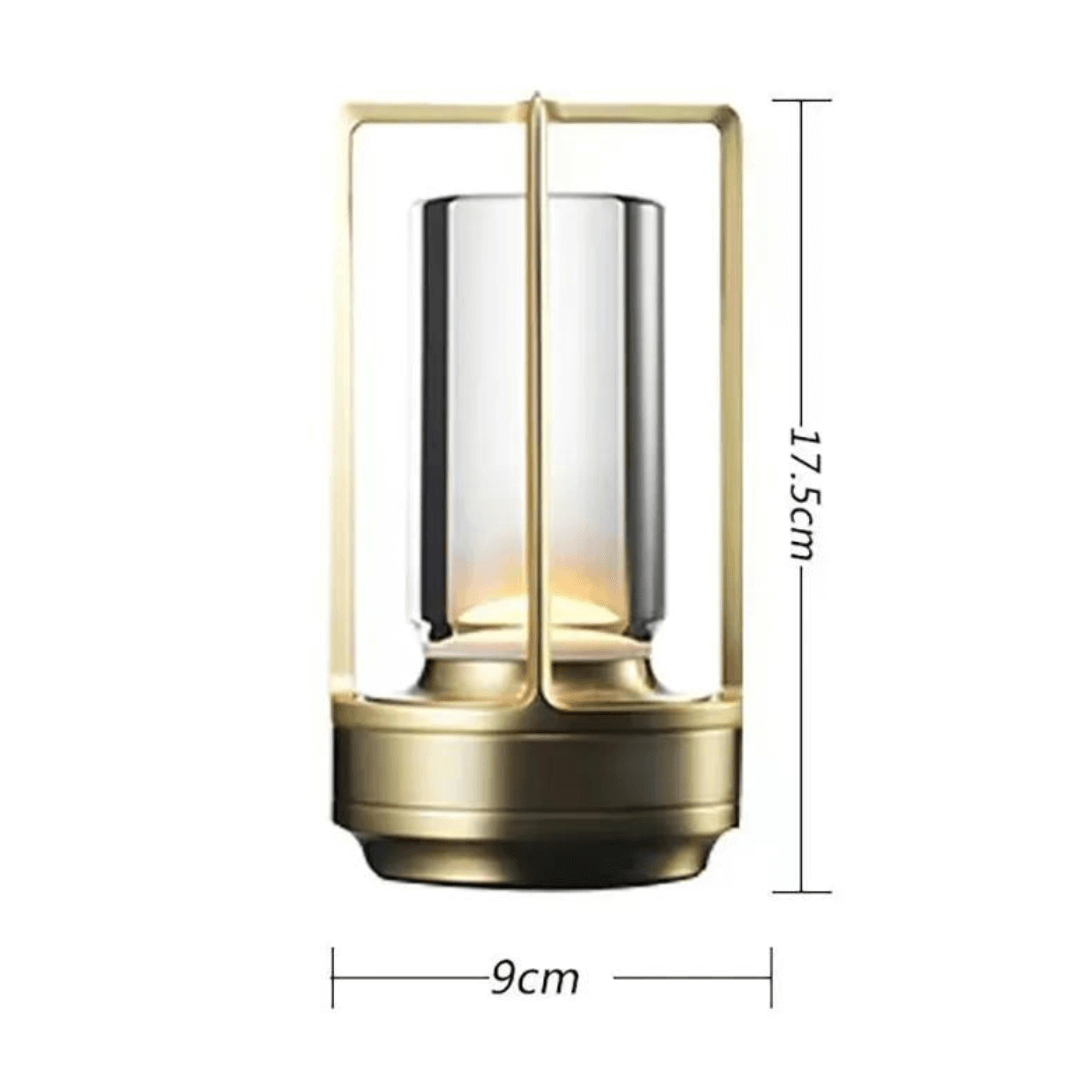 Lámpara de mesa de linterna de cristal: ¡hazlo acogedor de una manera única!-Table lamp-VyFlair