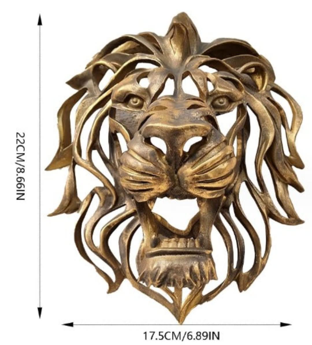 Estatua del león del oro: el poder y la elegancia se fusionaron-decor-VyFlair