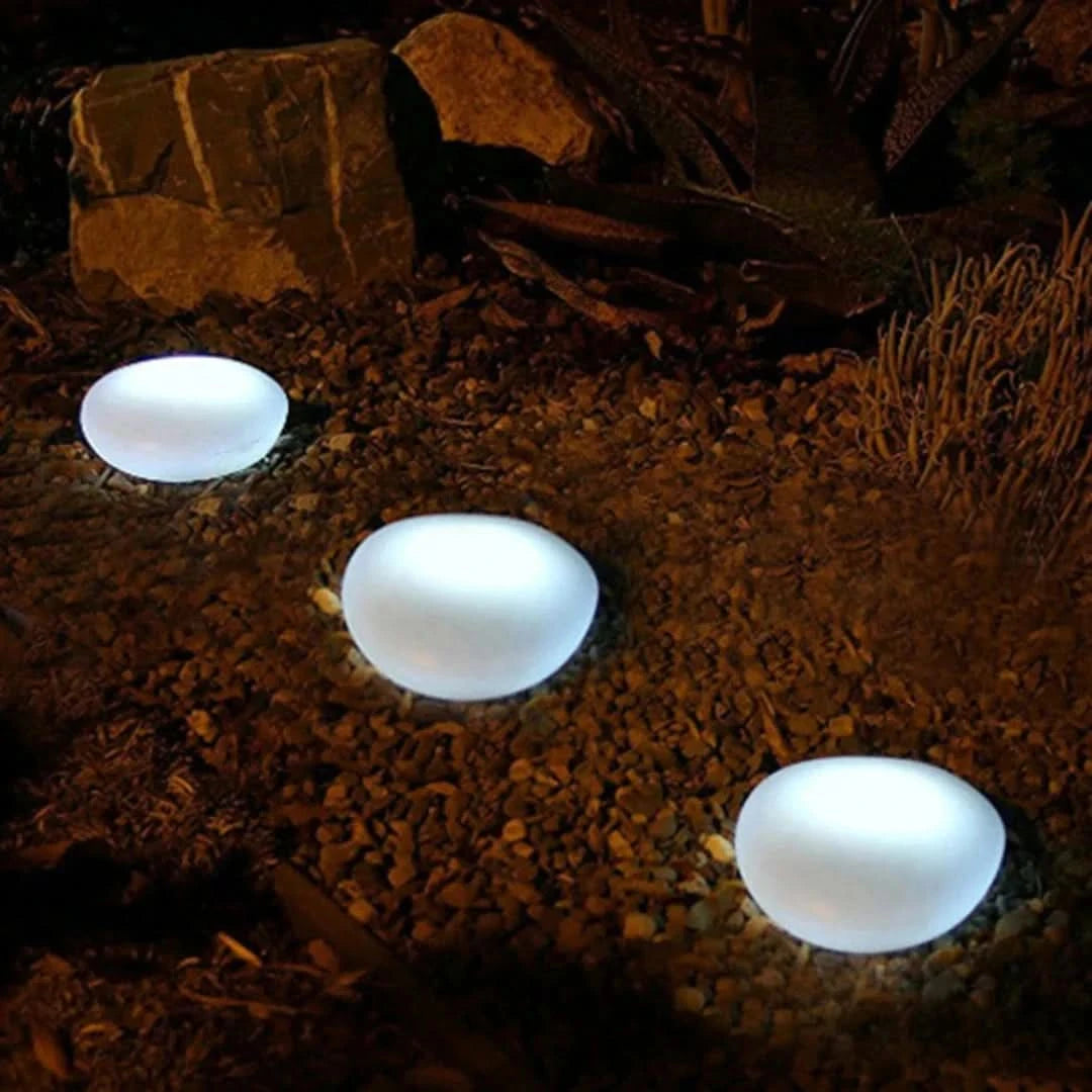 SolarGlow - Lámpara de guijarros solares-Outdoor lighting-VyFlair