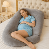 ChillMom Almohada de Embarazo - Soporte Total - Ergonómica - Espuma viscoelástica - Lavable - VyFlair