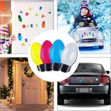 Decoraciones de Bombillas Magnéticas Reflectantes – Adornos Navideños Reutilizables para Coche y Hogar