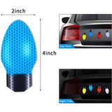 Decoraciones de Bombillas Magnéticas Reflectantes – Adornos Navideños Reutilizables para Coche y Hogar