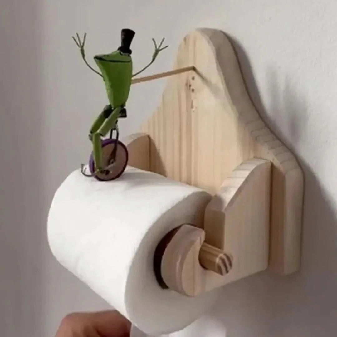Rana Rider | Soporte de papel higiénico-Froggy Toiletpaper Holder-VyFlair
