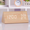 EchoWood Reloj LED de Madera con Control por Voz - VyFlair