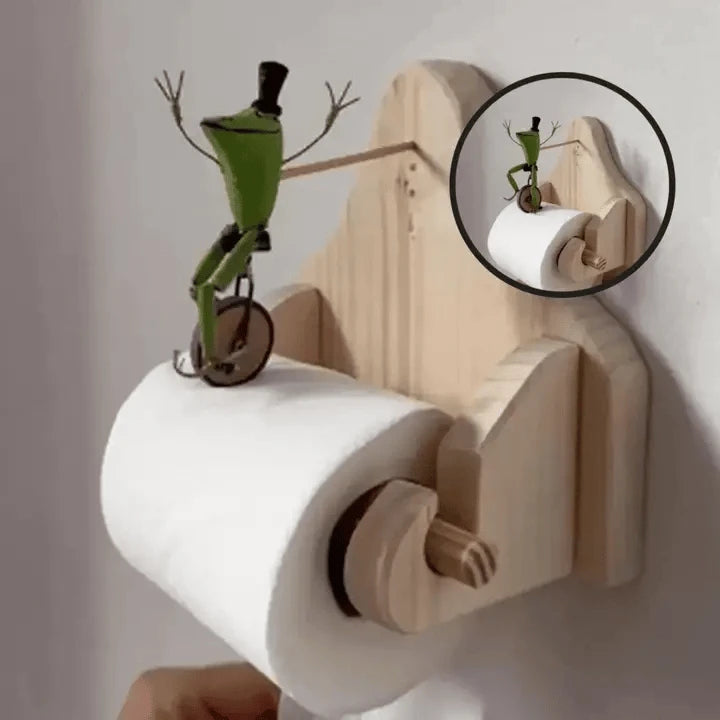Rana Rider | Soporte de papel higiénico-Froggy Toiletpaper Holder-VyFlair
