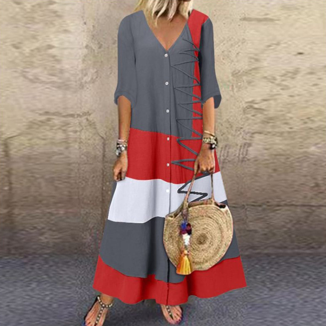 Vestido de Verano Elegante a Rayas Blancas para Mujeres - Vestidos Estilosos para Invitadas de Boda