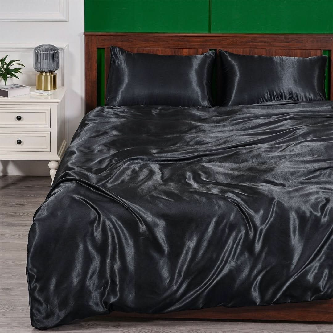 Silosa - cubierta de edredón de seda-Pillows, Blankets & Bedding-VyFlair