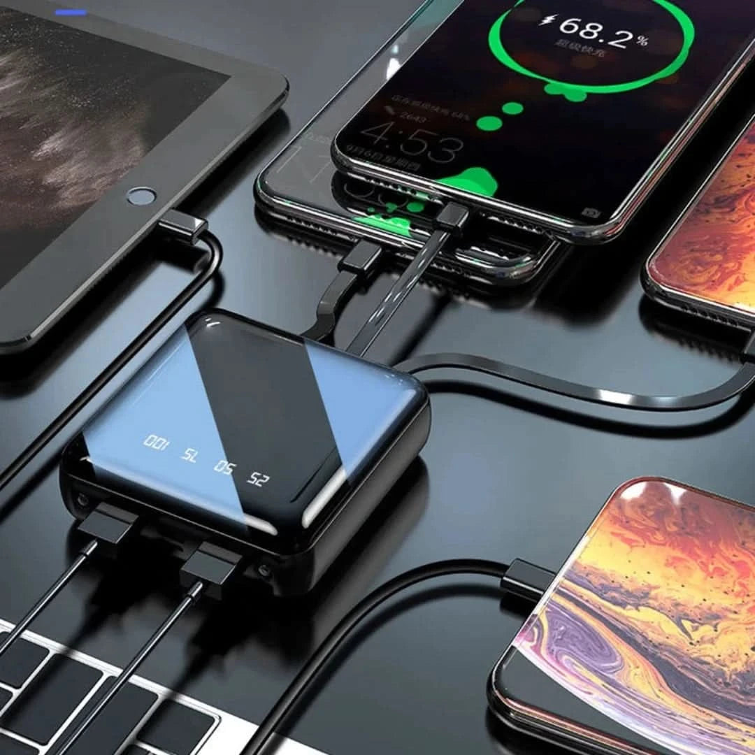 Mini banco de energía | 4-cable 20000máh-power bank-VyFlair