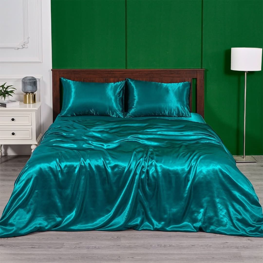 Silosa - cubierta de edredón de seda-Pillows, Blankets & Bedding-VyFlair