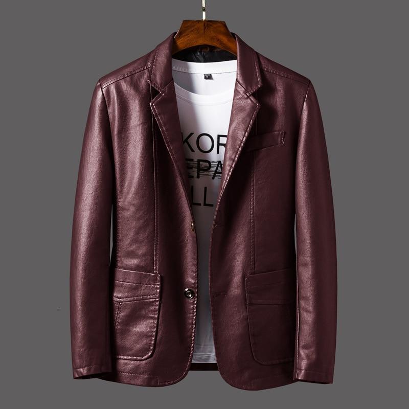 Chaqueta Blazer de Cuero Premium para Hombre de Corte Moderno