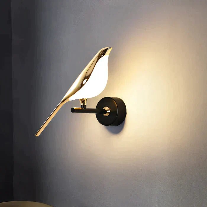 GlowFeather – Lámpara de Pared LED Moderna en Forma de Pájaro - VyFlair