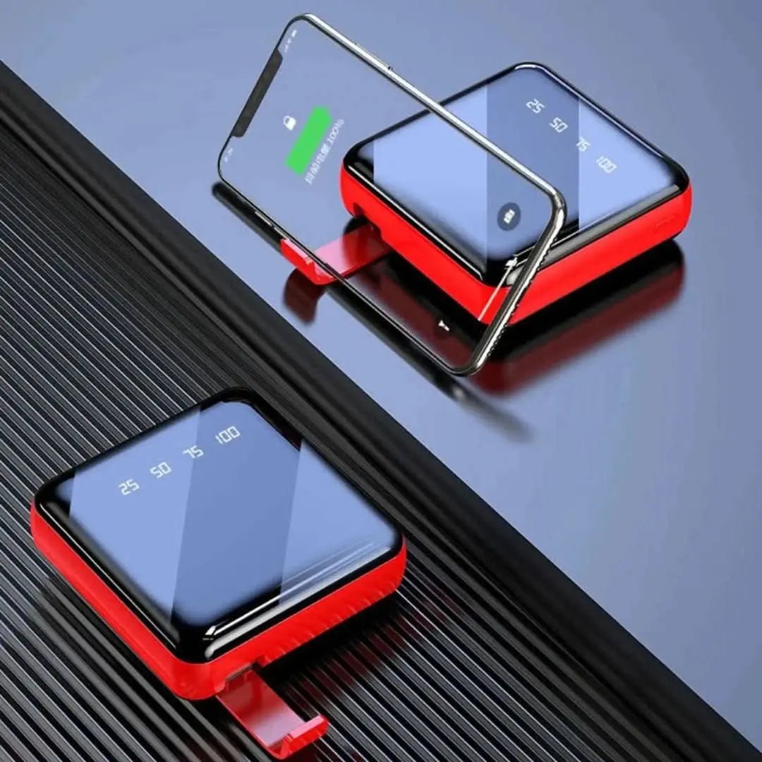 Mini Power Bank 20000mAh con 4 Cables - VyFlair