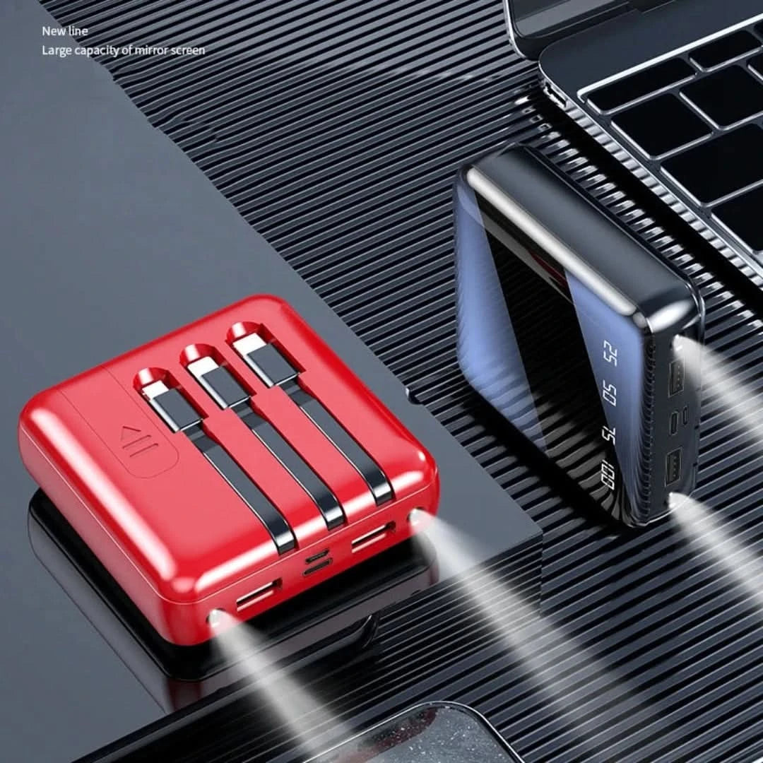 Mini banco de energía | 4-cable 20000máh-power bank-VyFlair
