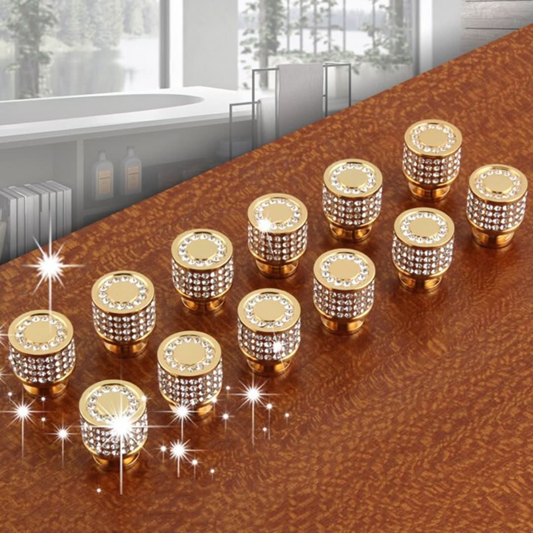 Manijas de oro de cristal: un toque de sofisticación en cada habitación-cabinet knobs-VyFlair