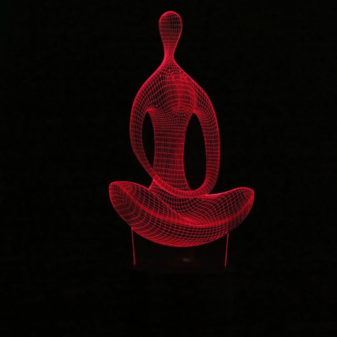 Lámpara LED 3D de meditación de yoga-Table lamp-VyFlair