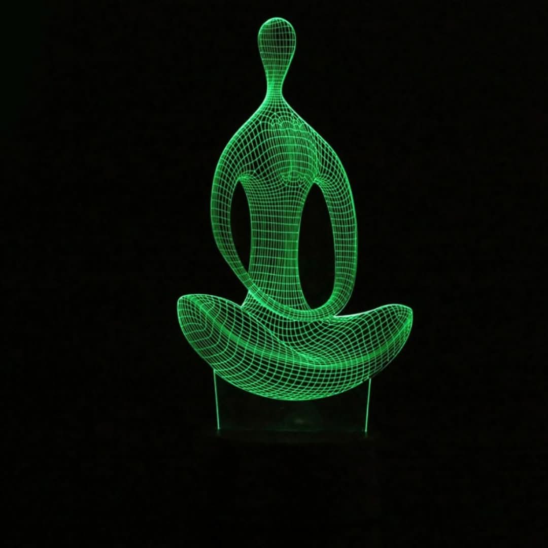 Lámpara LED 3D de meditación de yoga-Table lamp-VyFlair