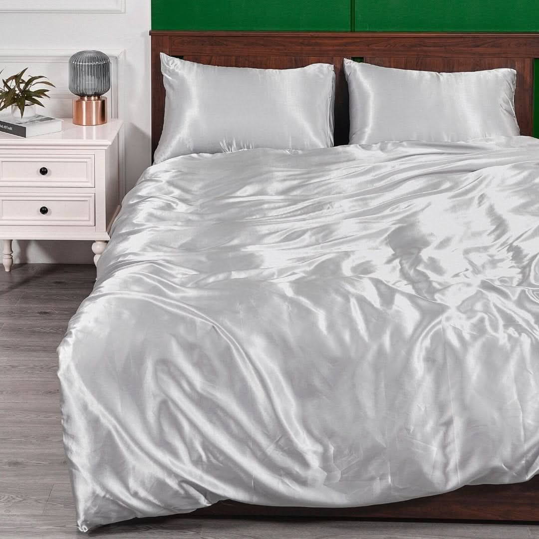 Silosa - cubierta de edredón de seda-Pillows, Blankets & Bedding-VyFlair
