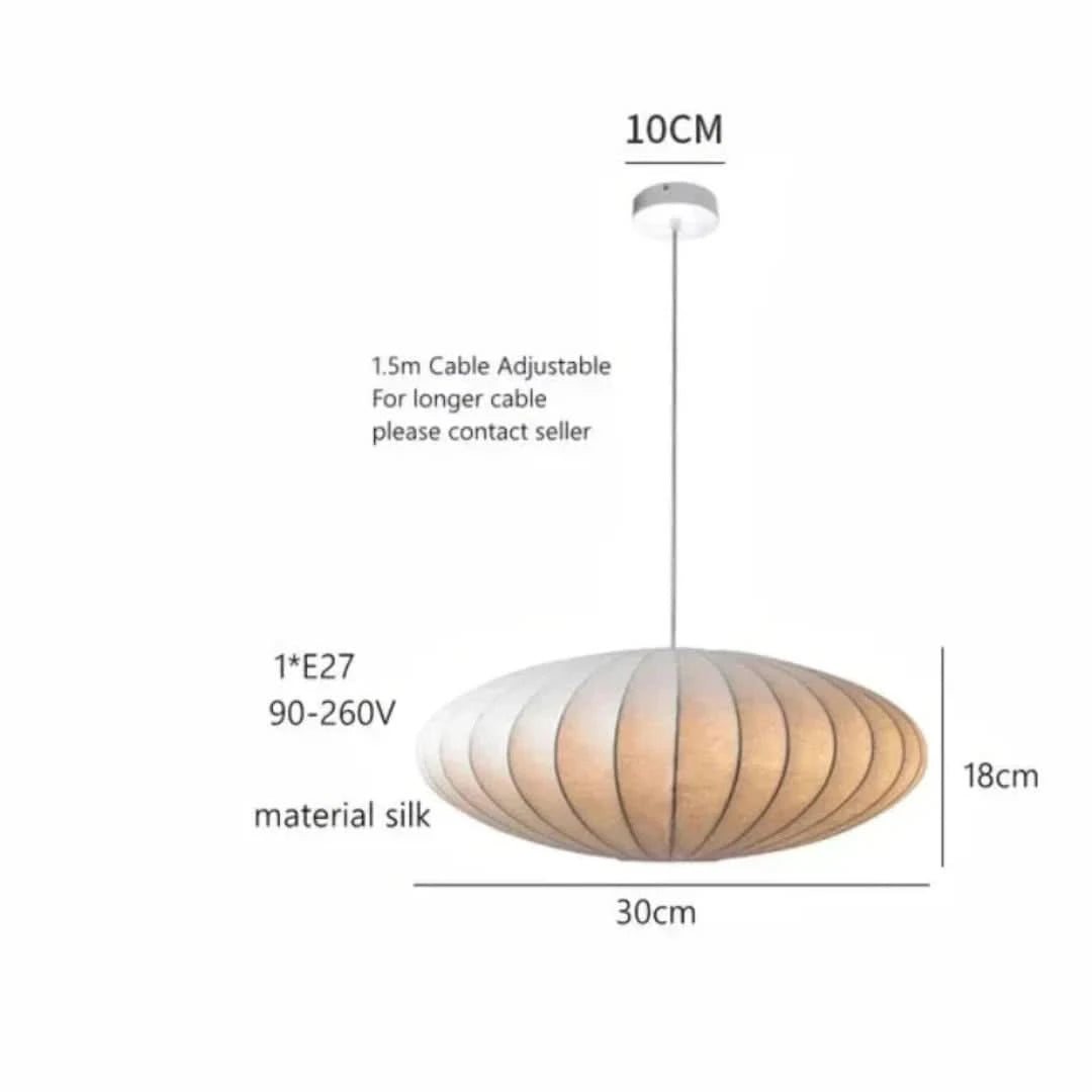 Novalux - lámpara de araña de seda con colgante-Ceiling lamps-VyFlair