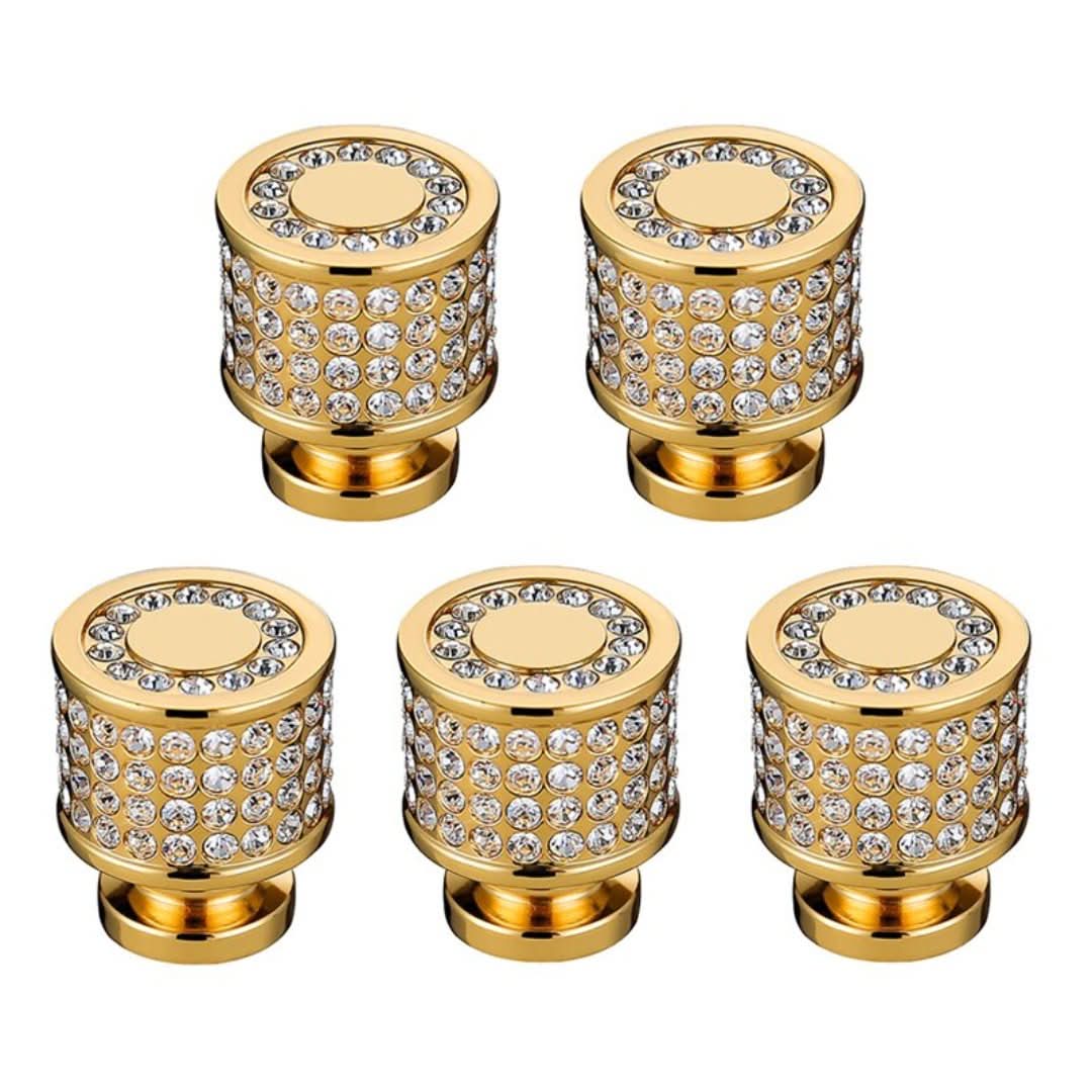Manijas de oro de cristal: un toque de sofisticación en cada habitación-cabinet knobs-VyFlair