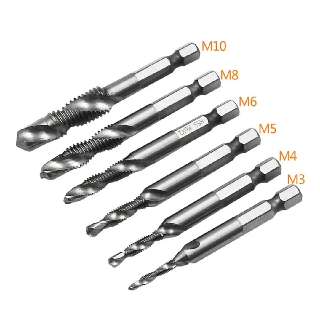 Conjunto de hilos métricos | 6 piezas-Tap Drill Bits-VyFlair