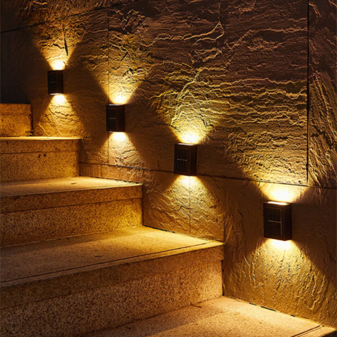 Solarglow - luces de pared solar LED inalámbricas-Outdoor lighting-VyFlair