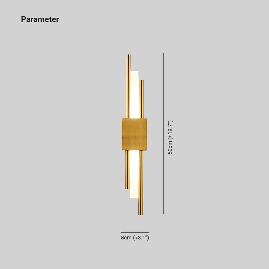 Luminart - Lámpara de pared LED negra/dorada con elegante para el dormitorio-Wall light-VyFlair