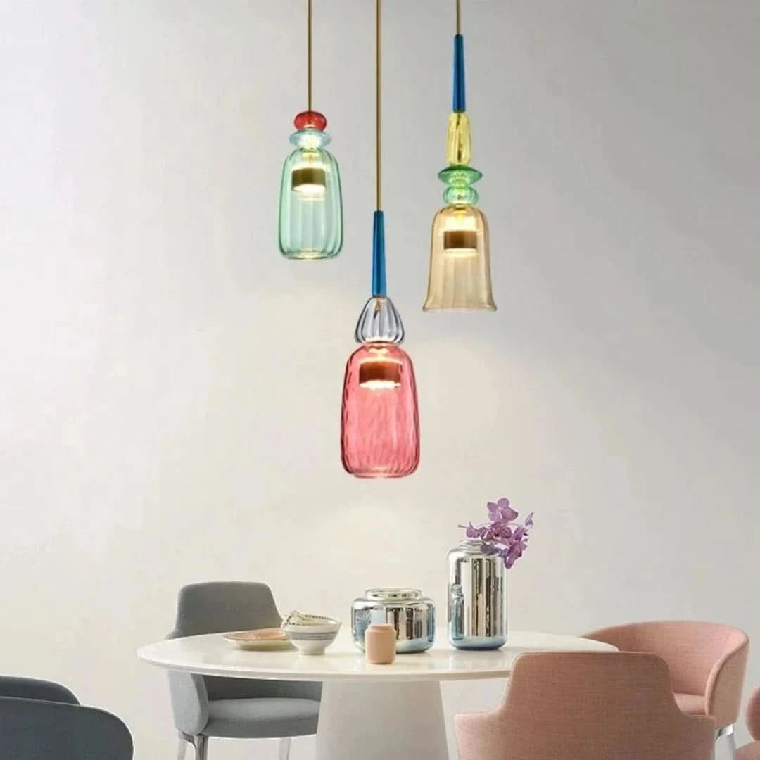 Urbansimplicidad: lámparas colgantes con vidrio colorido-Ceiling lamps-VyFlair