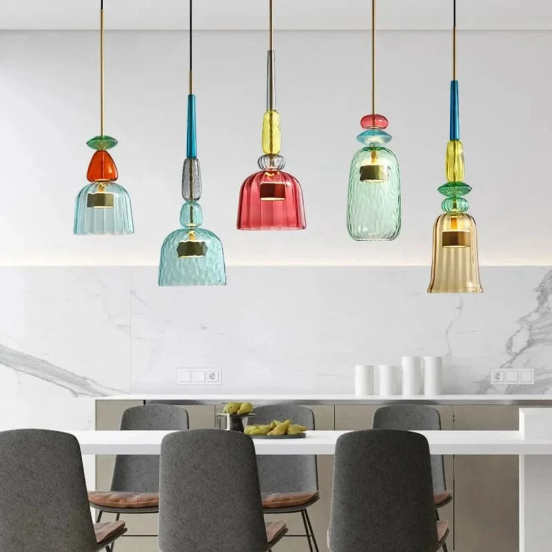 Urbansimplicidad: lámparas colgantes con vidrio colorido-Ceiling lamps-VyFlair