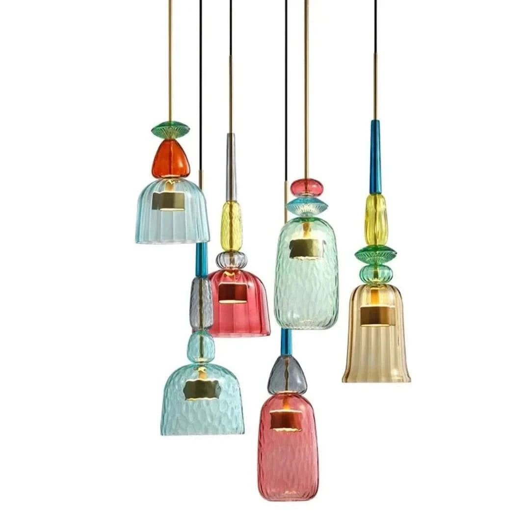 Urbansimplicidad: lámparas colgantes con vidrio colorido-Ceiling lamps-VyFlair